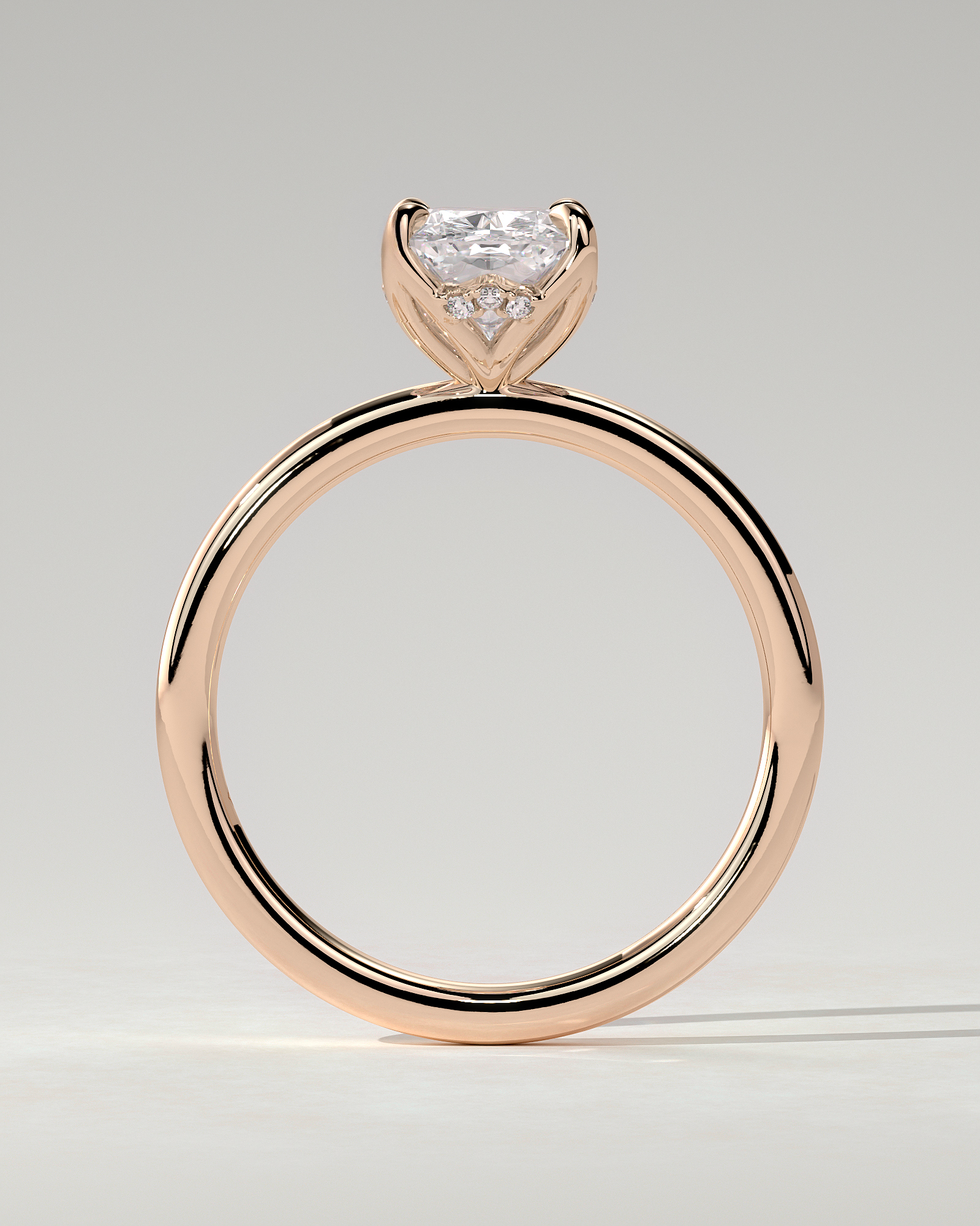 Poppy Solitaire Cushion Ring