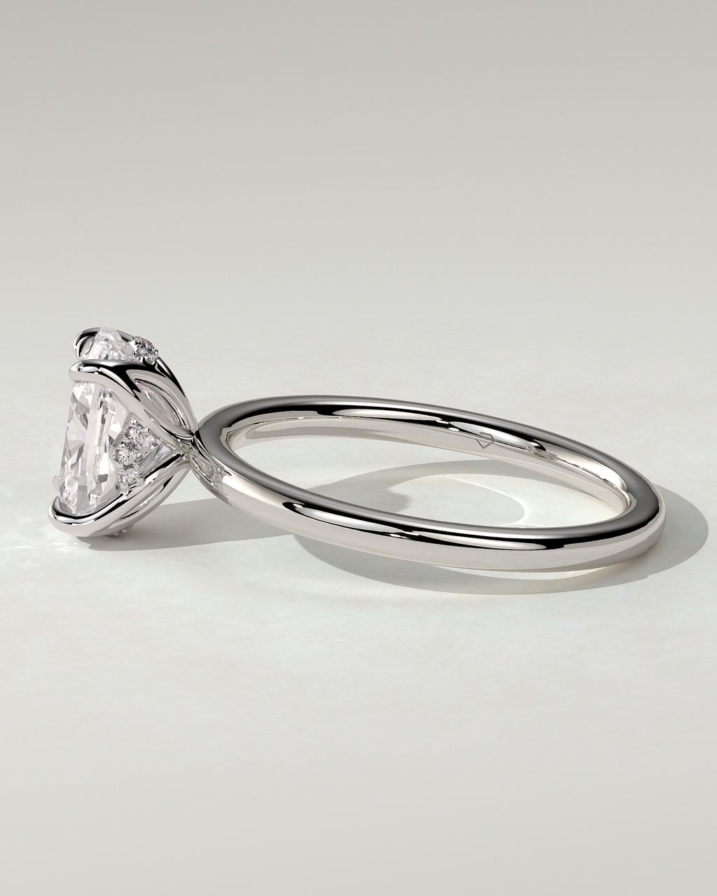 Poppy Solitaire Cushion Ring