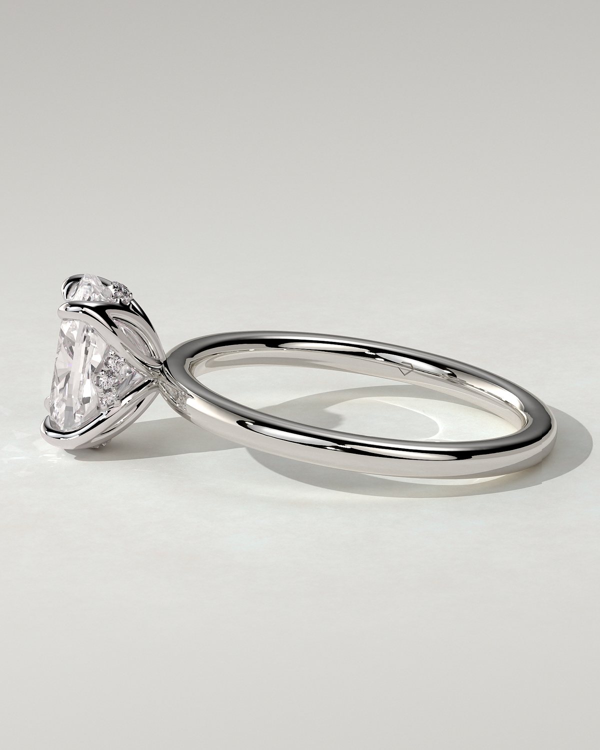 Poppy Solitaire Cushion Ring