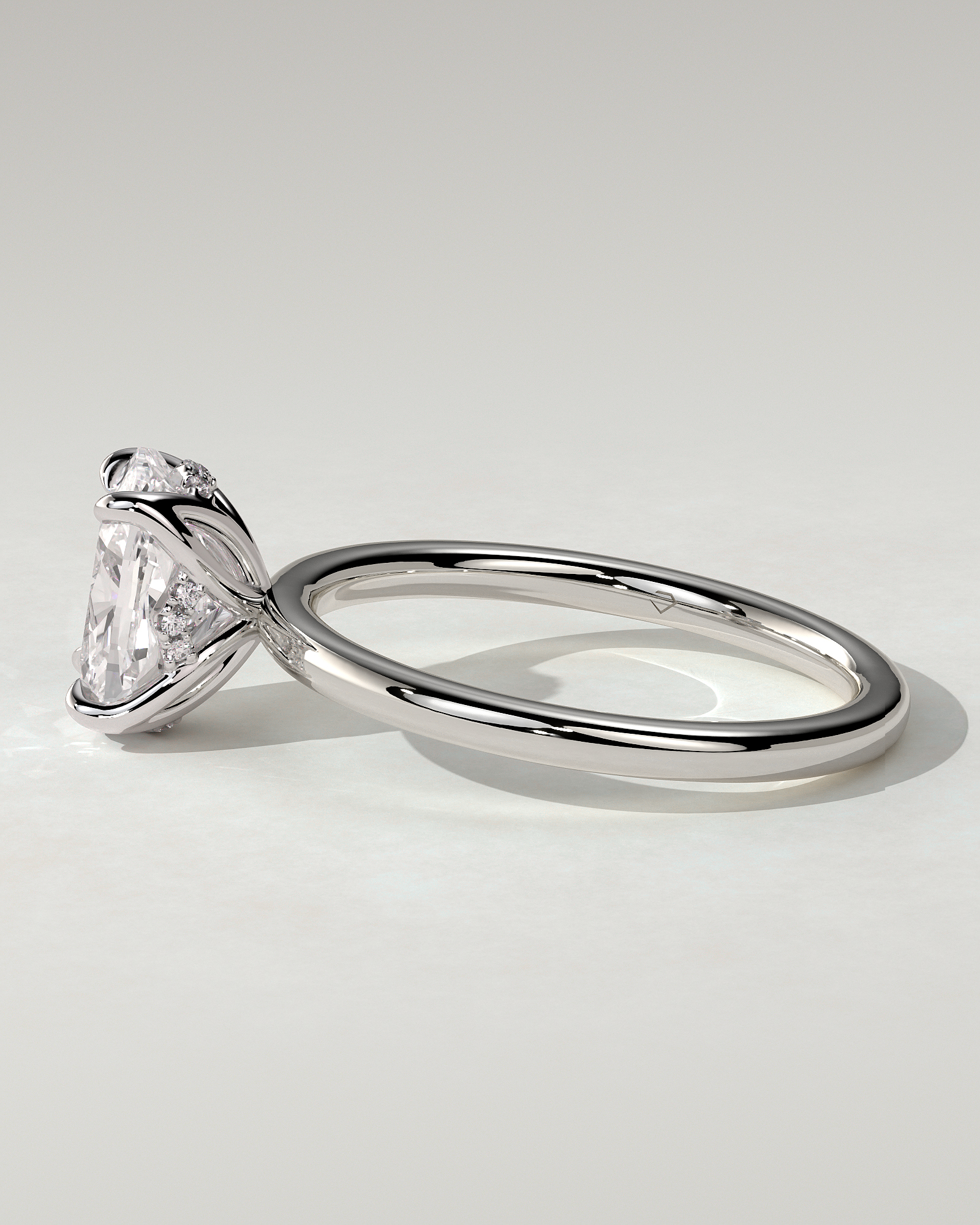 Poppy Solitaire Cushion Ring