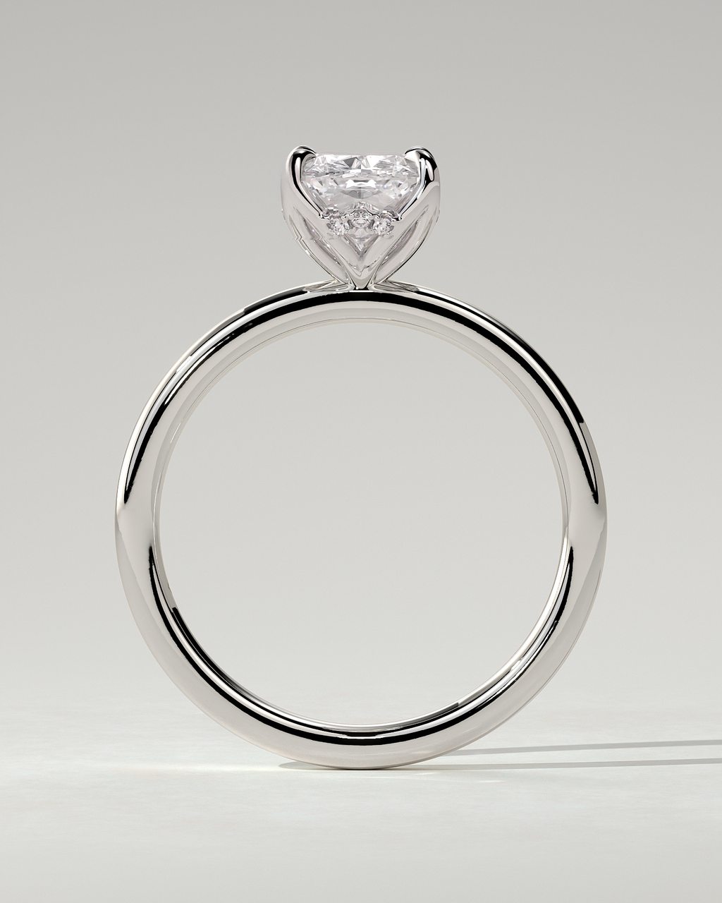 Poppy Solitaire Cushion Ring