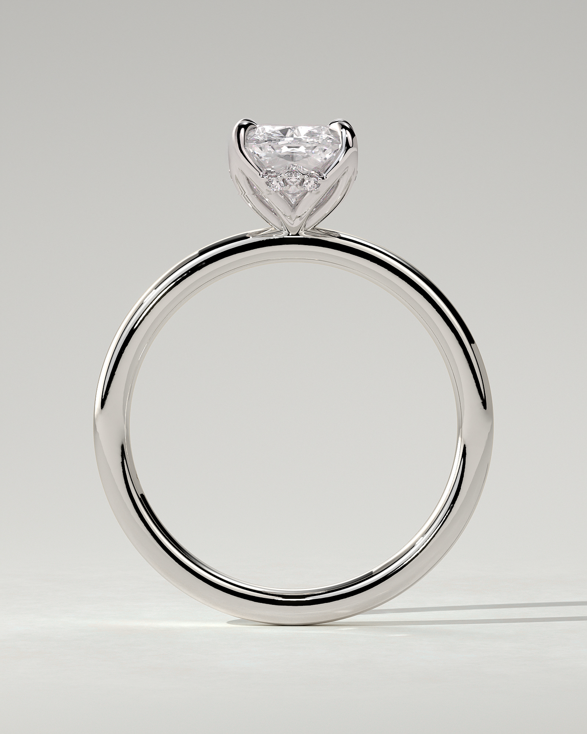 Poppy Solitaire Cushion Ring