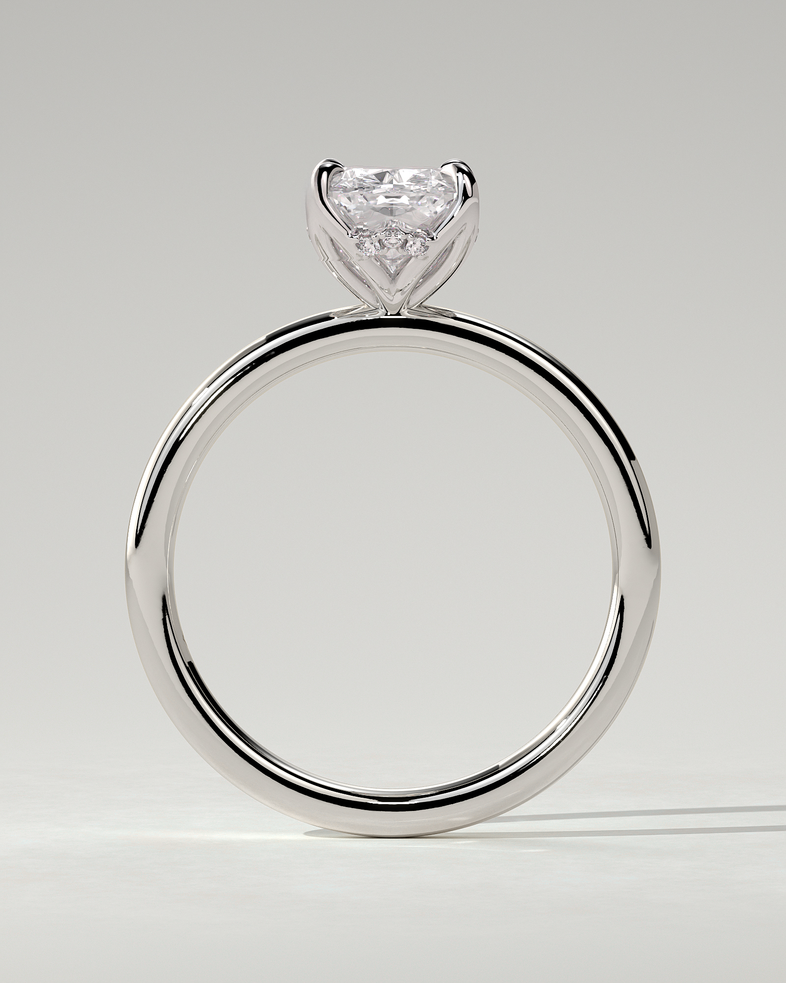 Poppy Solitaire Cushion Ring