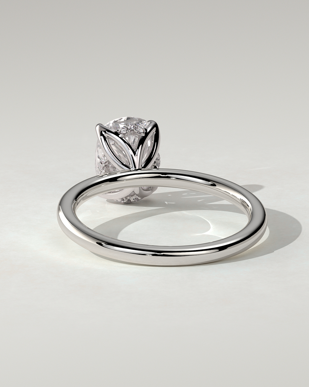 Poppy Solitaire Cushion Ring