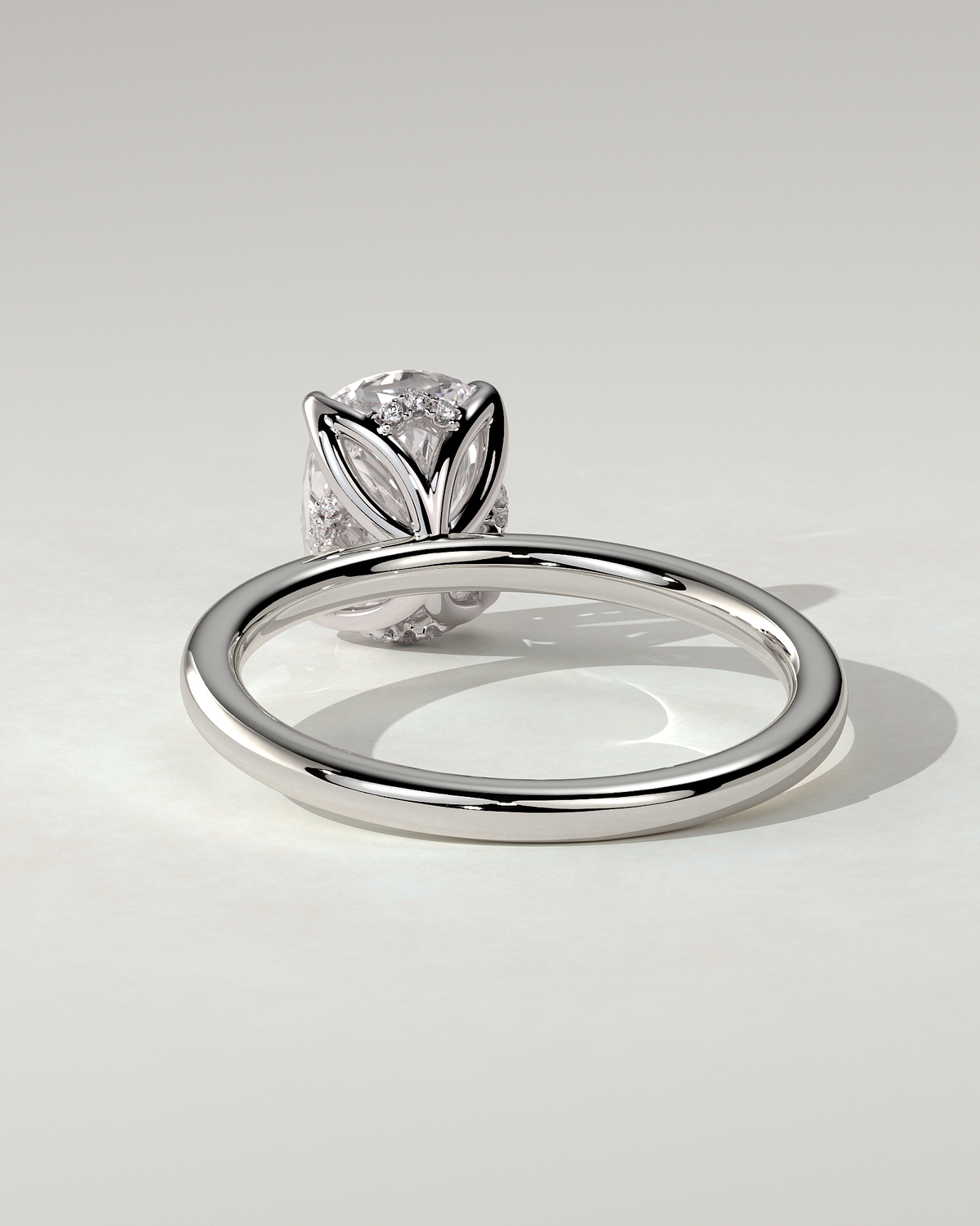Poppy Solitaire Cushion Ring