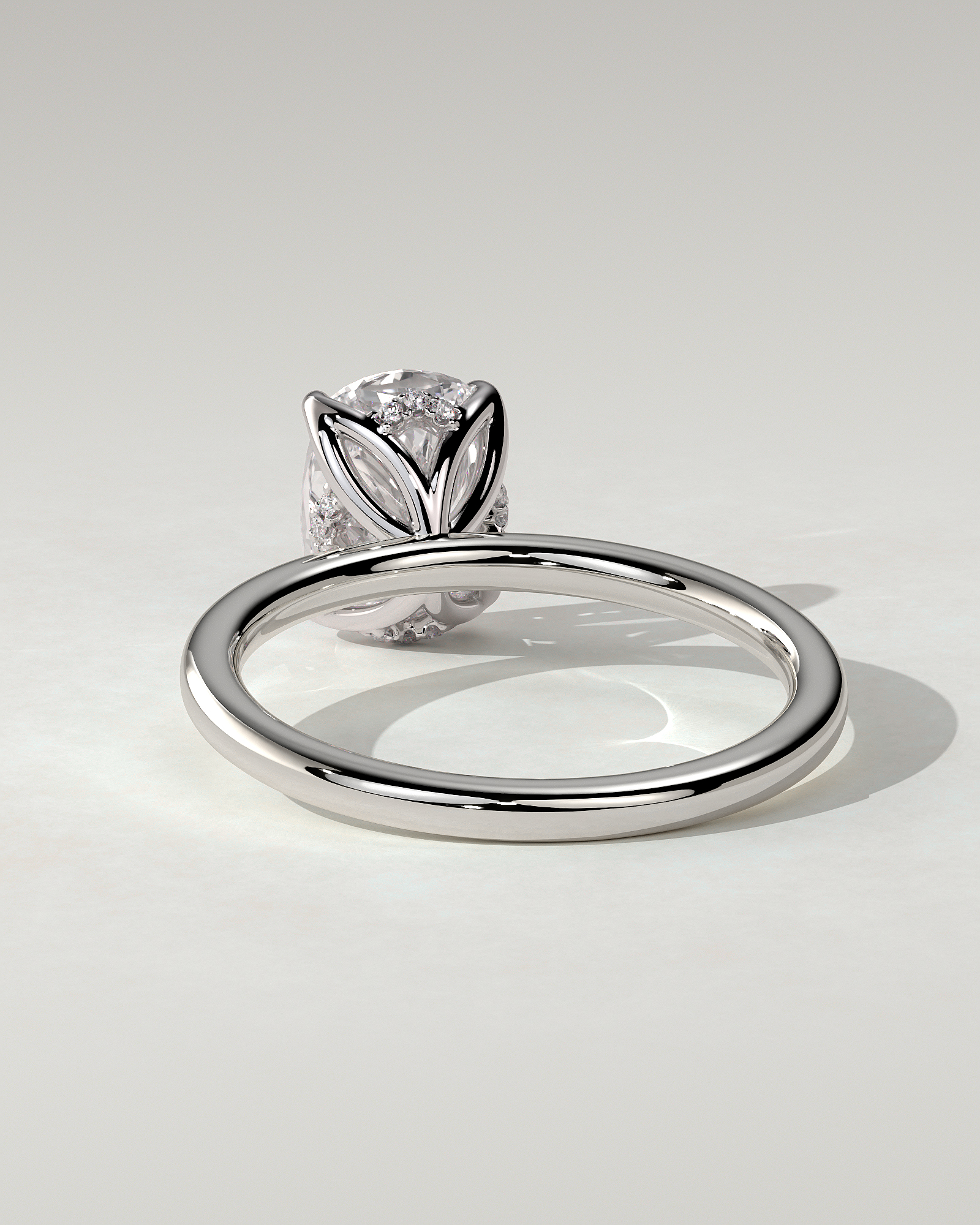 Poppy Solitaire Cushion Ring