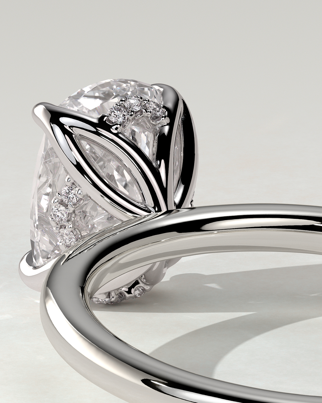 Poppy Solitaire Cushion Ring