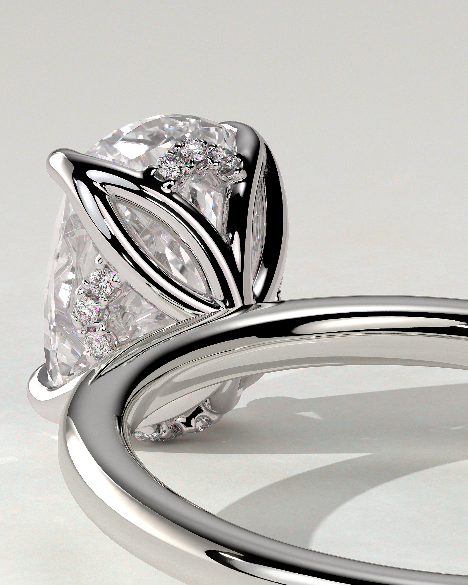 Poppy Solitaire Cushion Ring