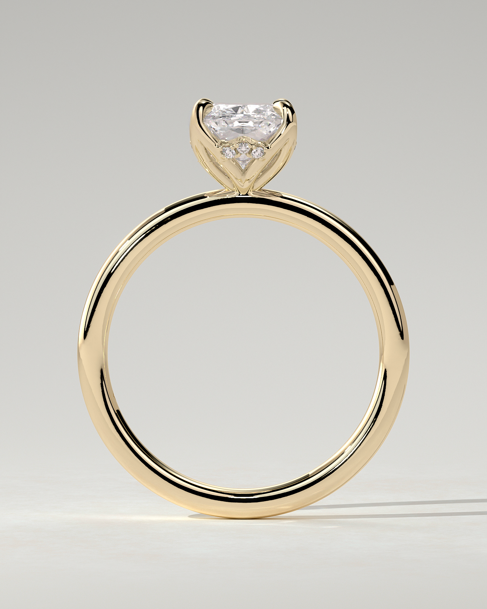 Poppy Solitaire Cushion Ring