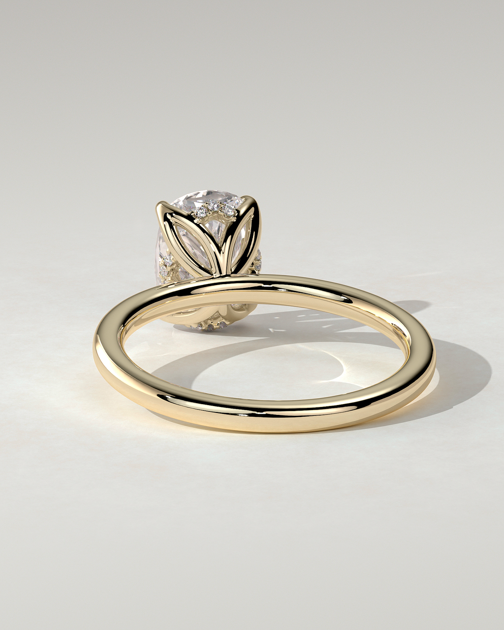 Poppy Solitaire Cushion Ring