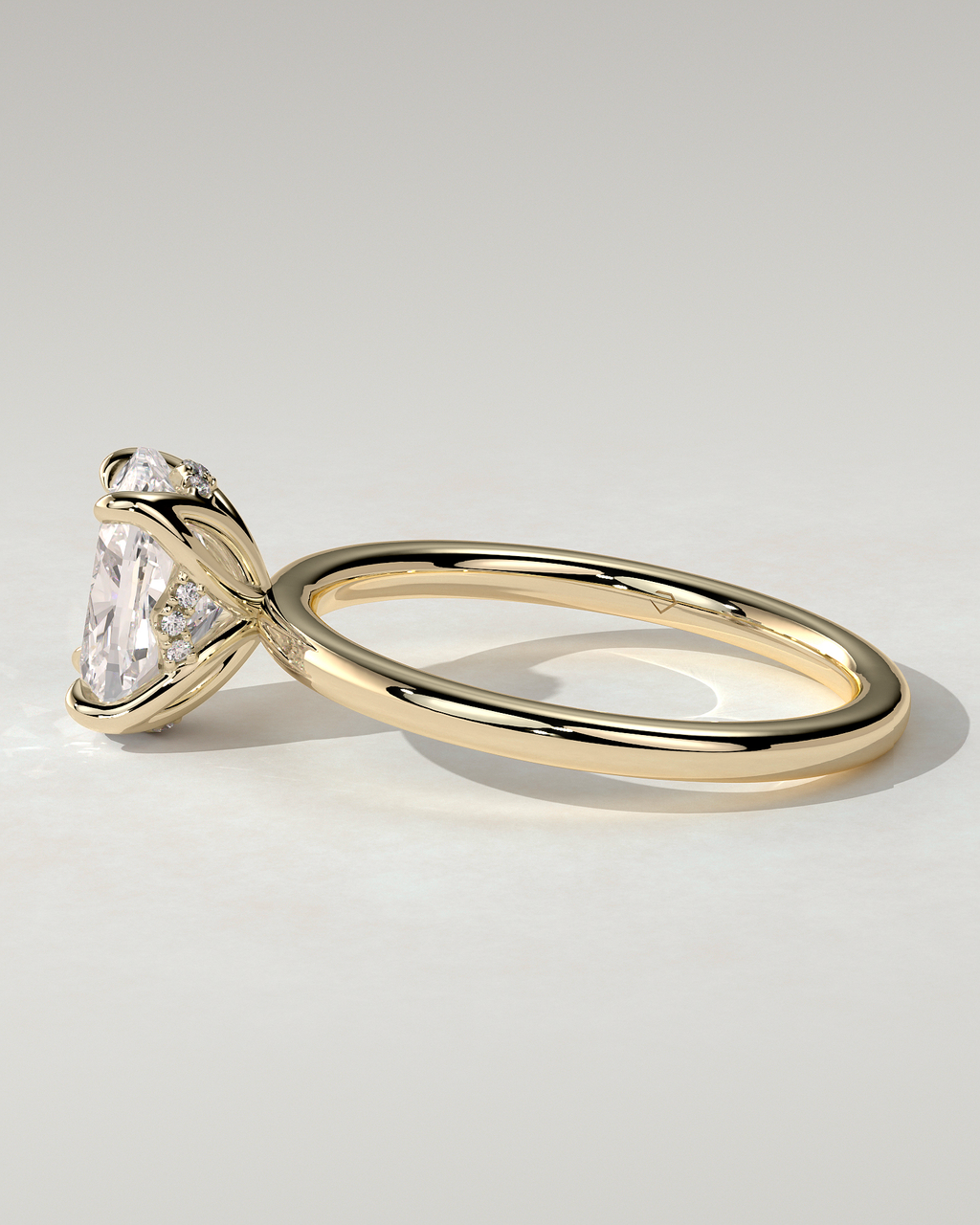 Poppy Solitaire Cushion Ring