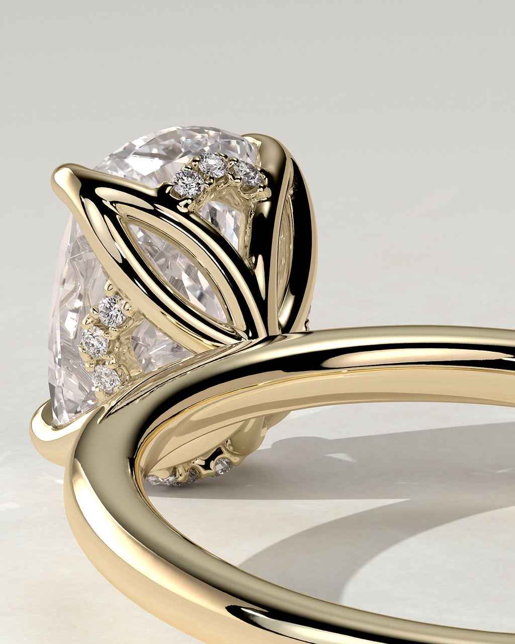 Poppy Solitaire Cushion Ring