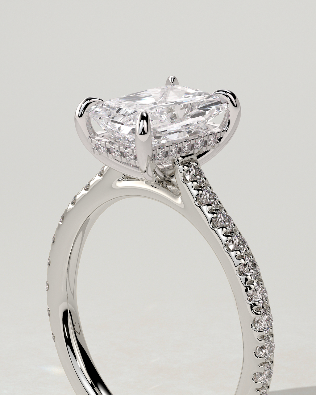 Racquel Solitaire Radiant Ring