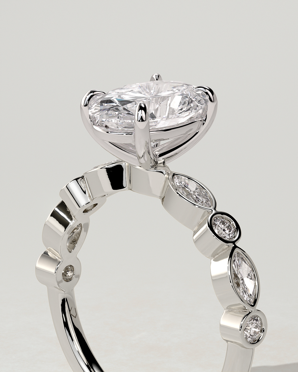 Rhiannon Solitaire Oval Ring