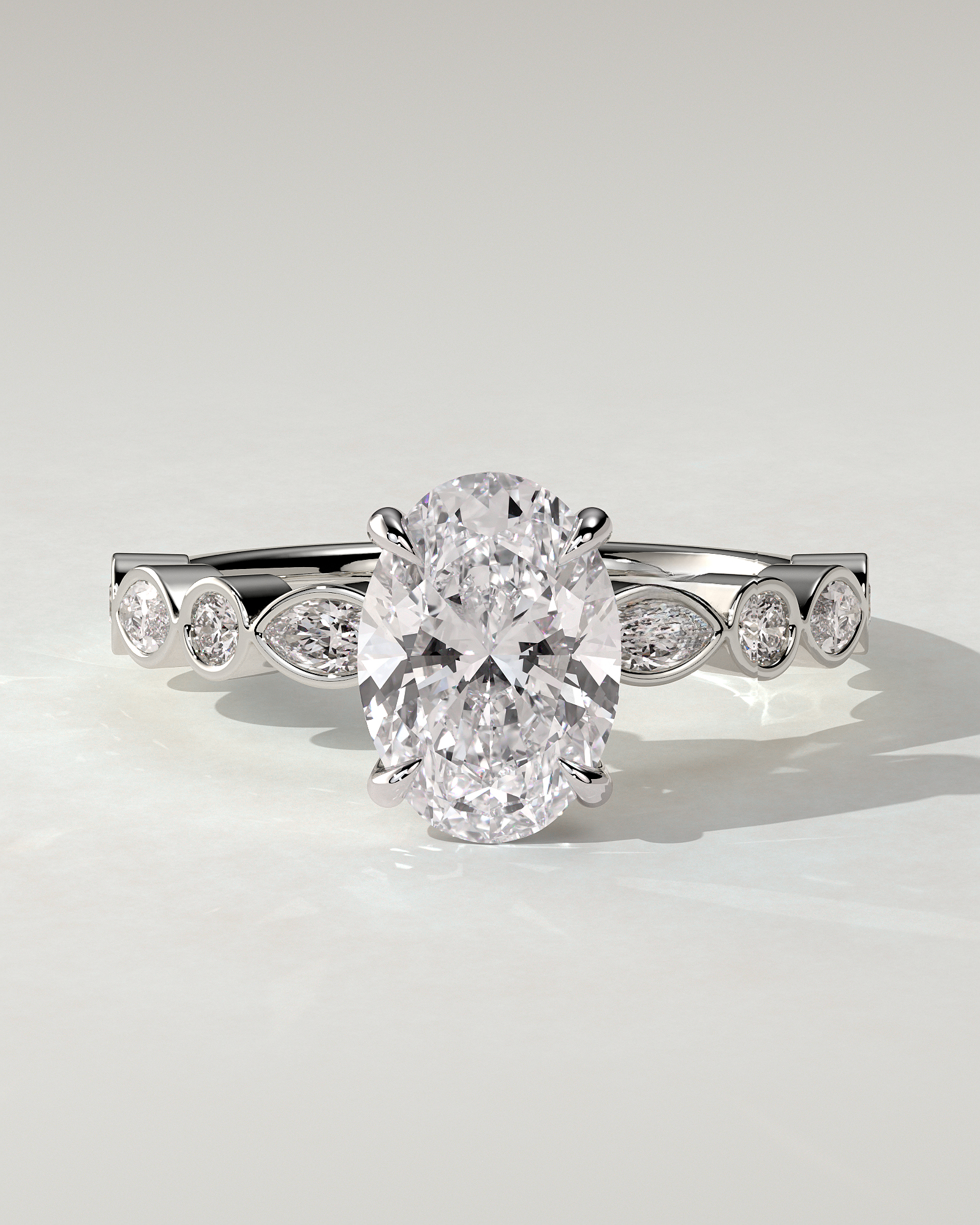 Rhiannon Solitaire Oval Ring