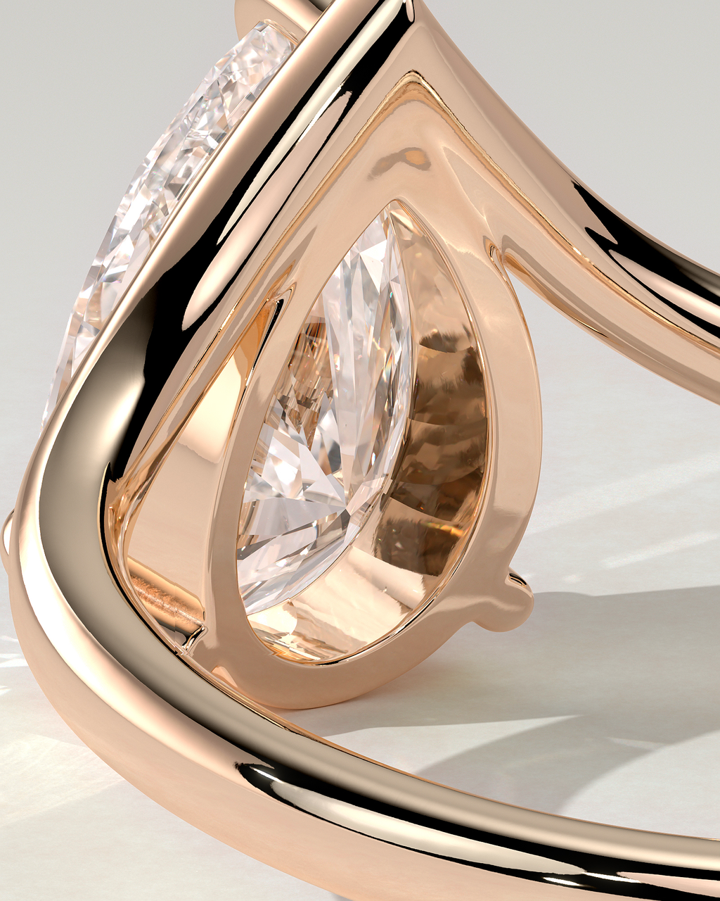 Riley Solitaire Pear Ring