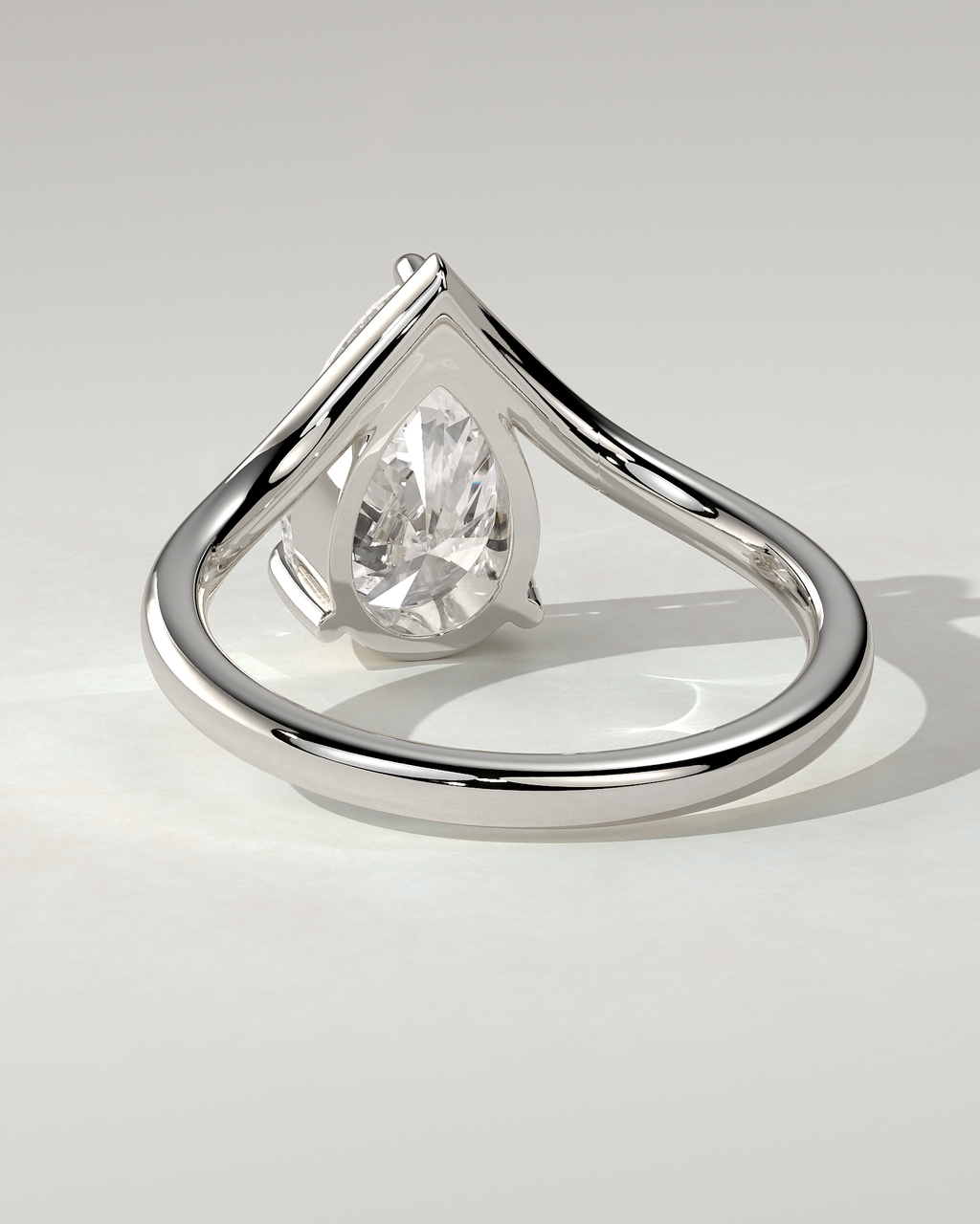 Riley Solitaire Pear Ring