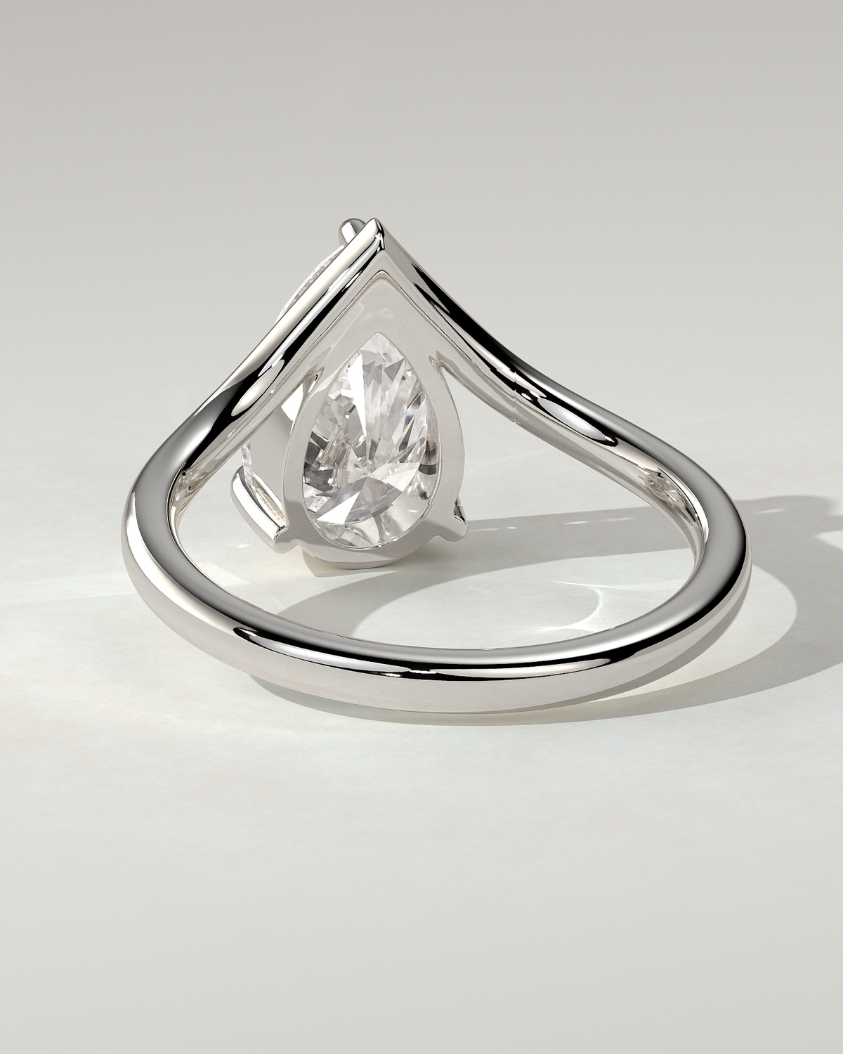 Riley Solitaire Pear Ring