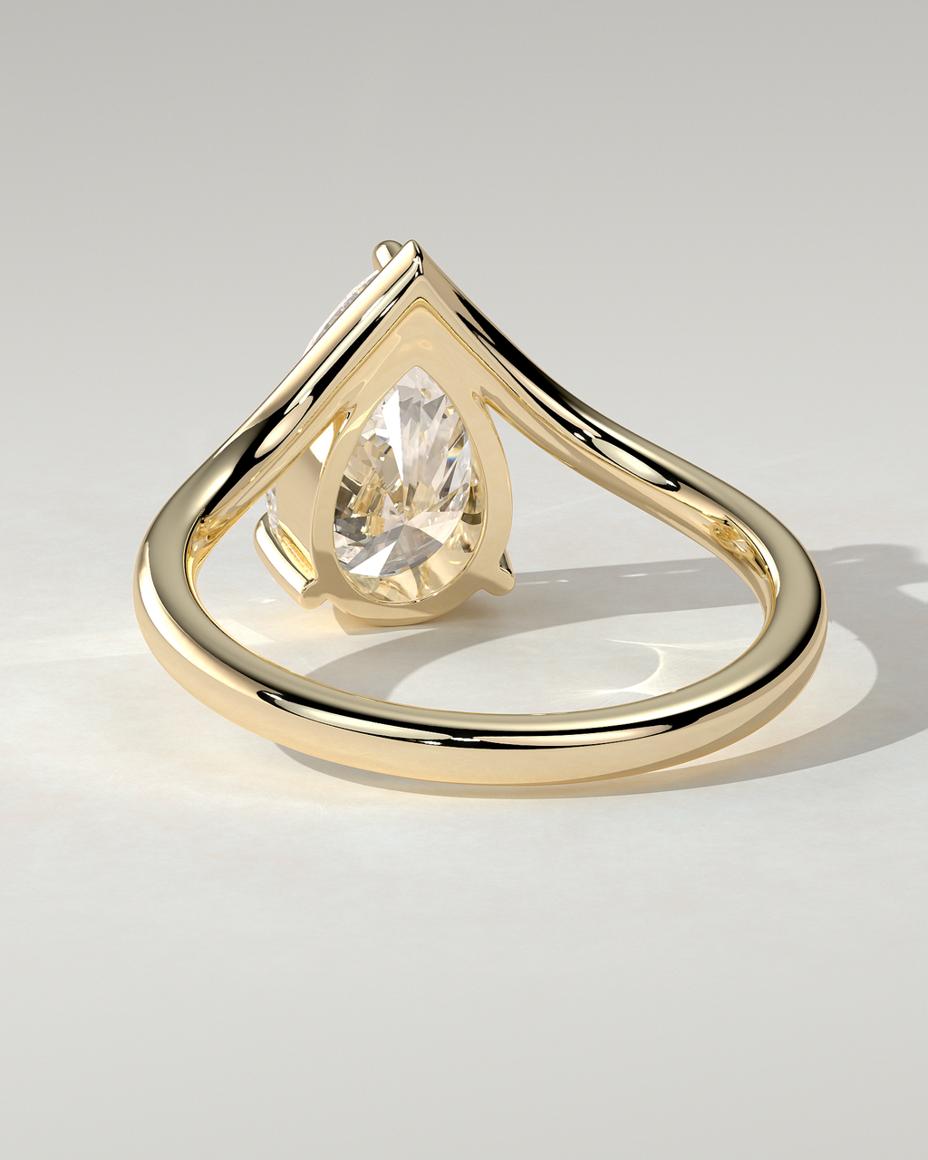 Riley Solitaire Pear Ring