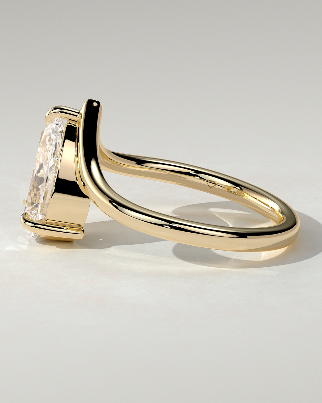 Riley Solitaire Pear Ring