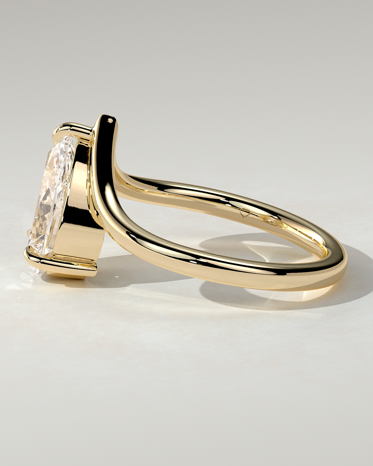 Riley Solitaire Pear Ring