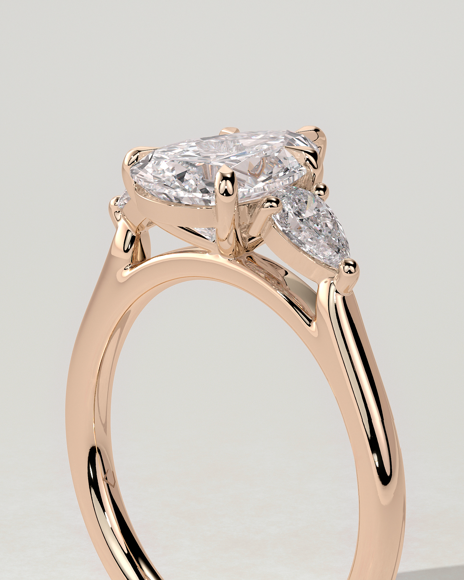 Rosalia Trilogy Pear Ring