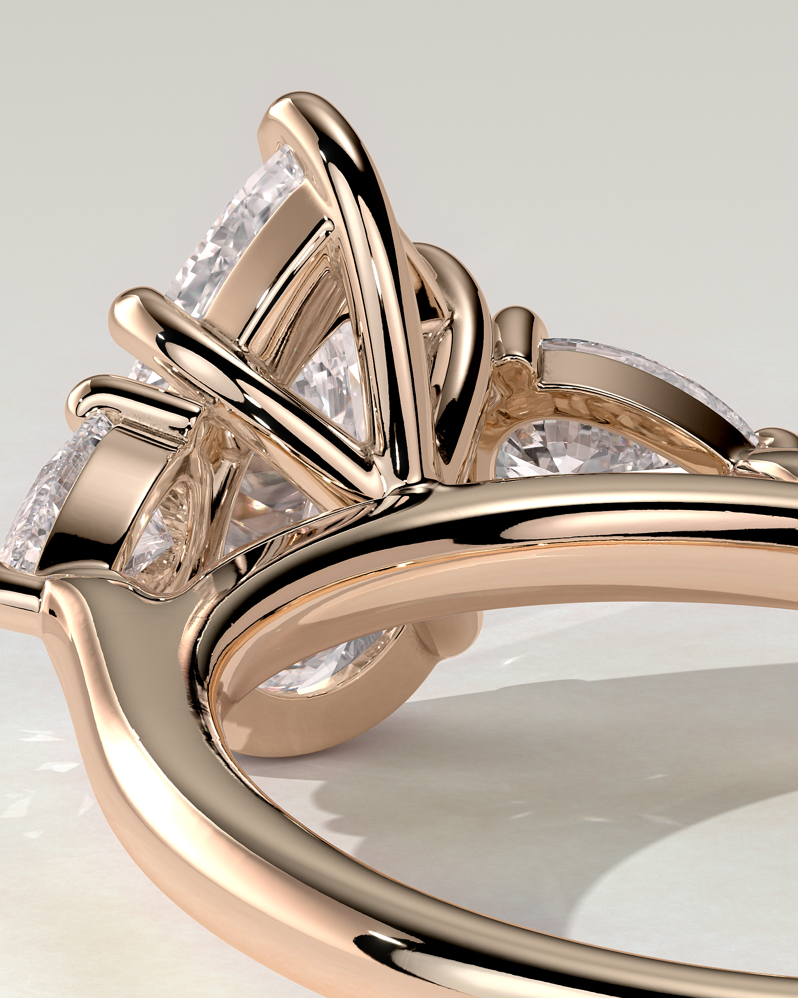 Rosalia Trilogy Pear Ring