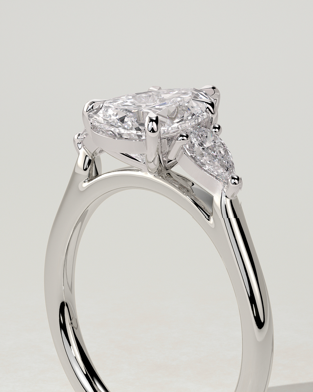Rosalia Trilogy Pear Ring