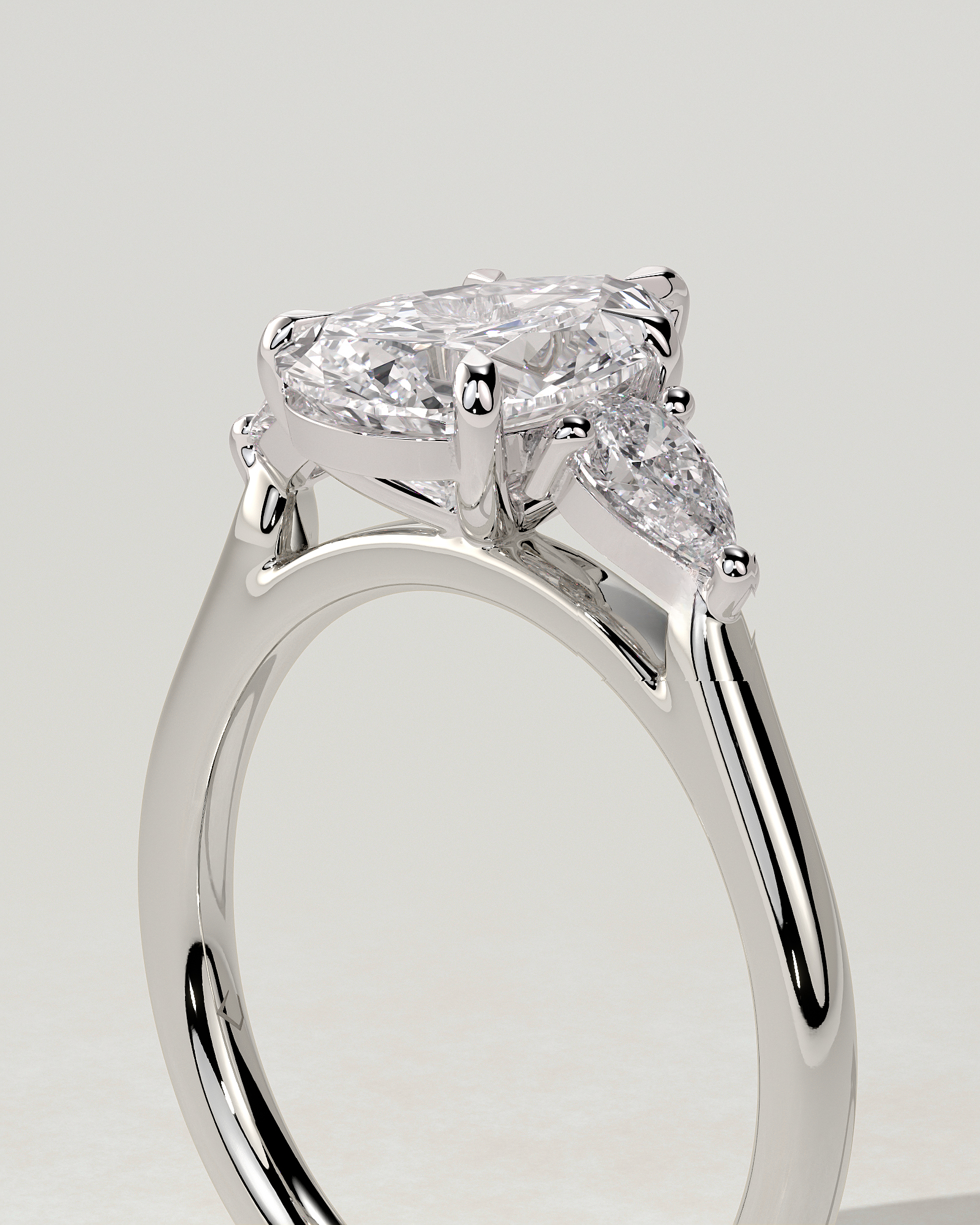 Rosalia Trilogy Pear Ring