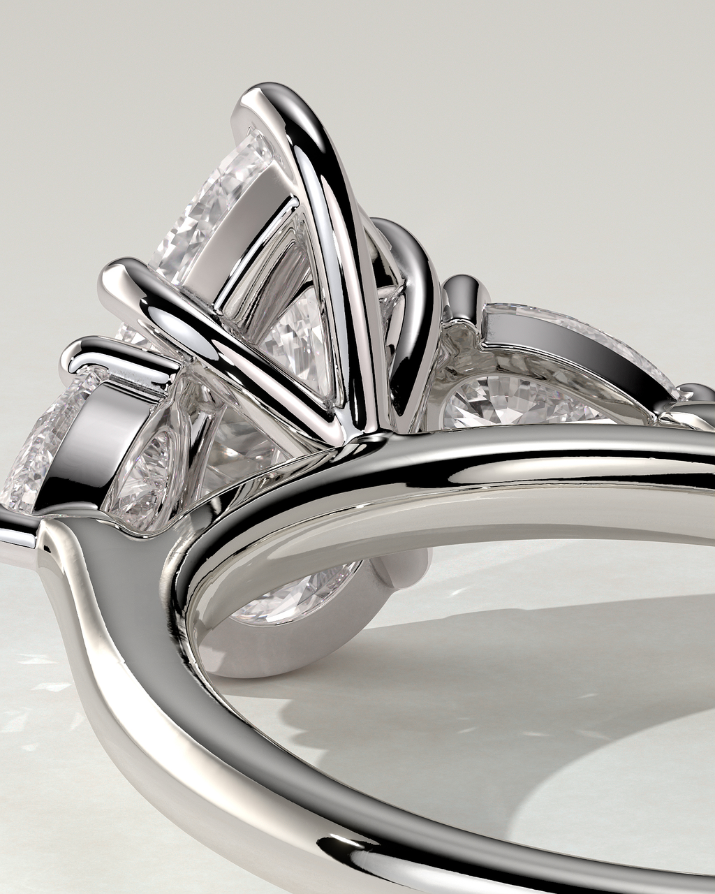 Rosalia Trilogy Pear Ring