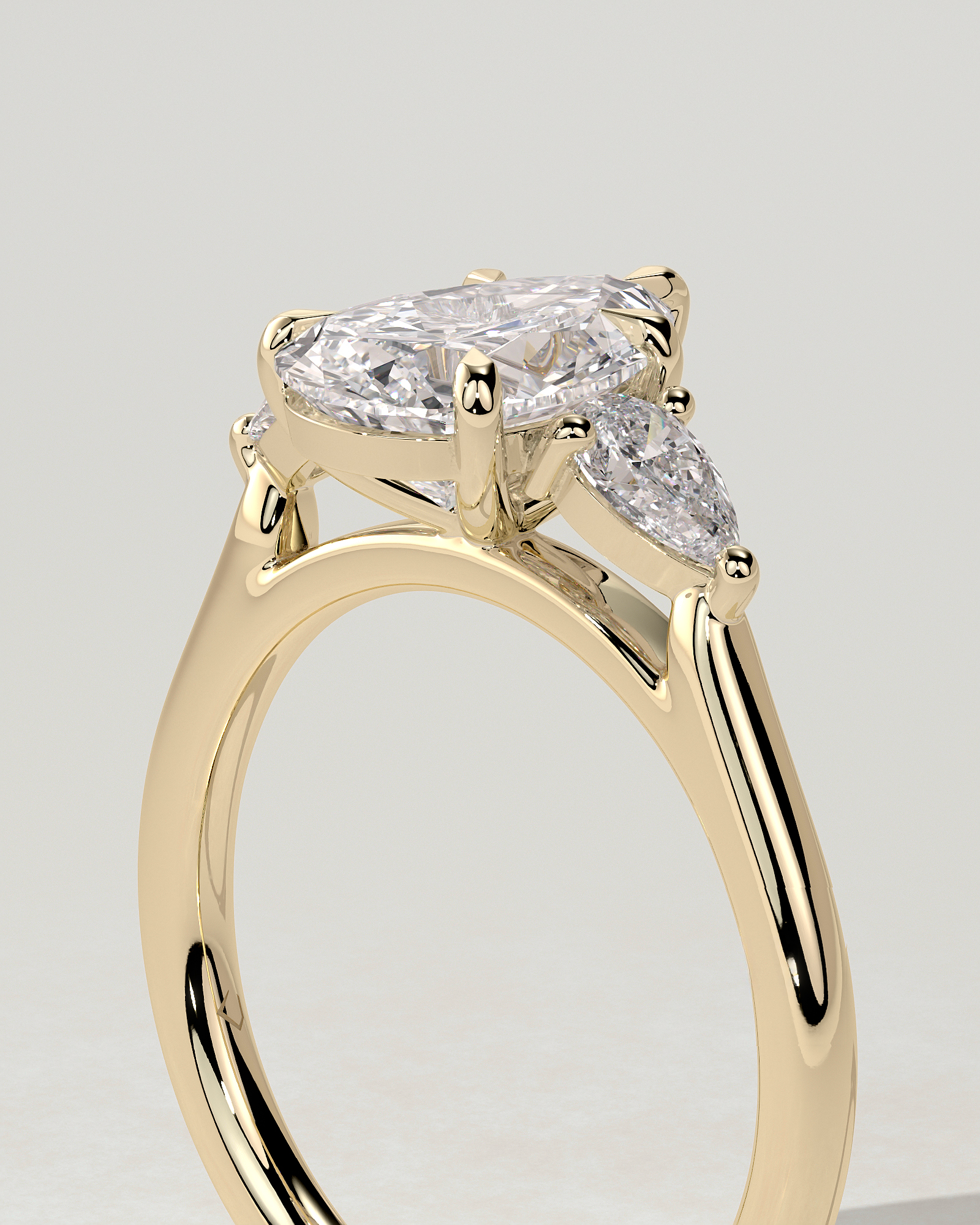 Rosalia Trilogy Pear Ring