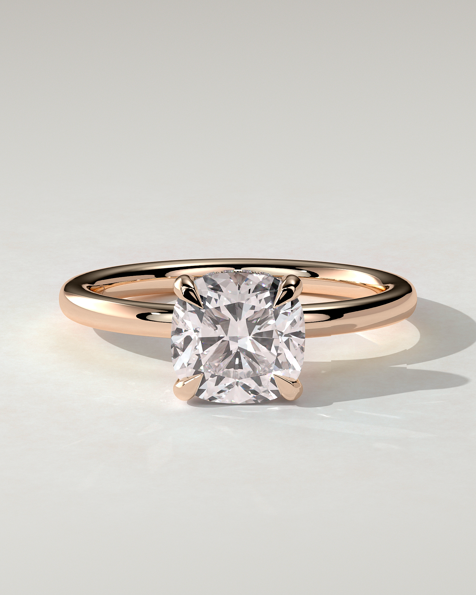 Rosie Solitaire Cushion Ring