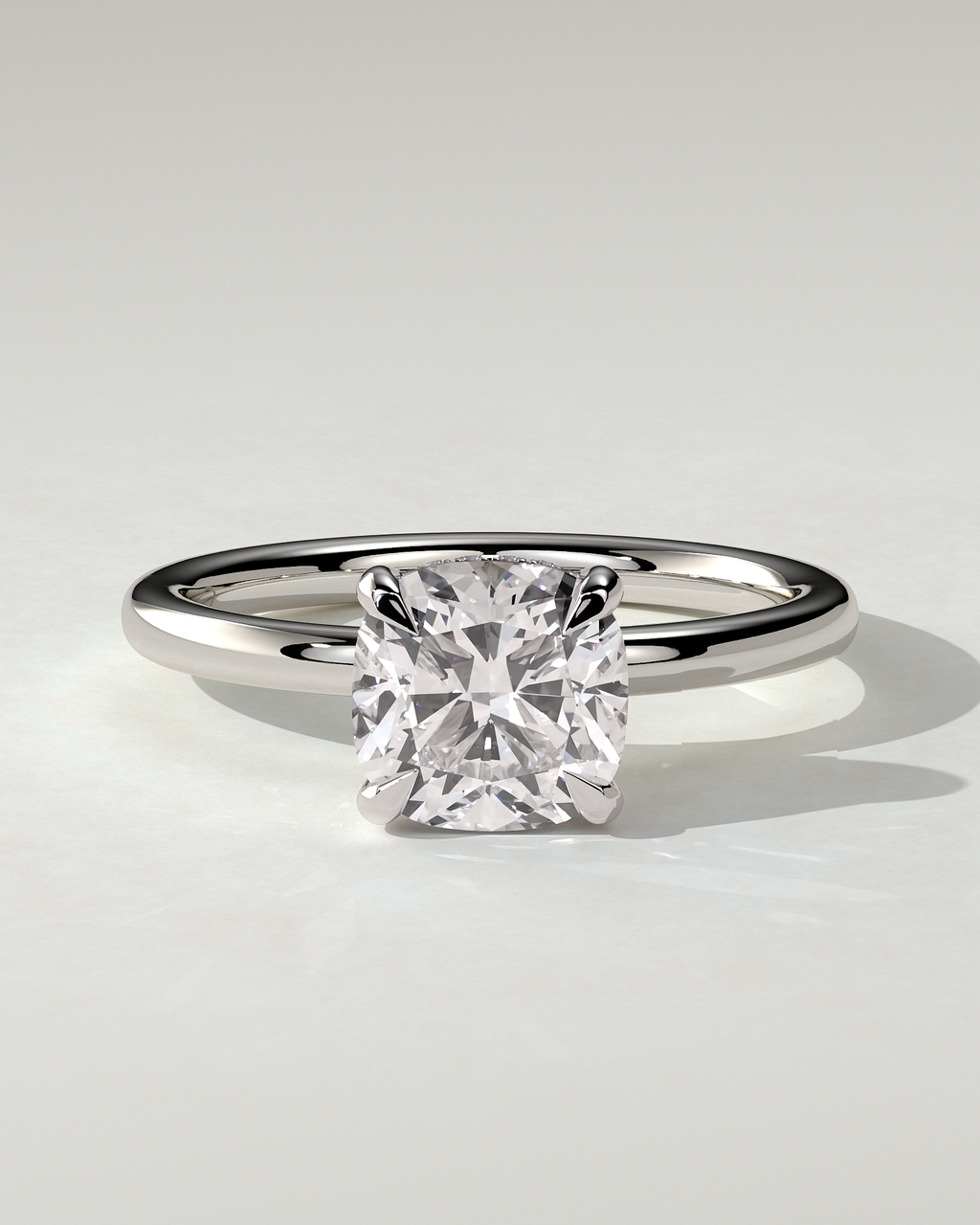 Rosie Solitaire Cushion Ring