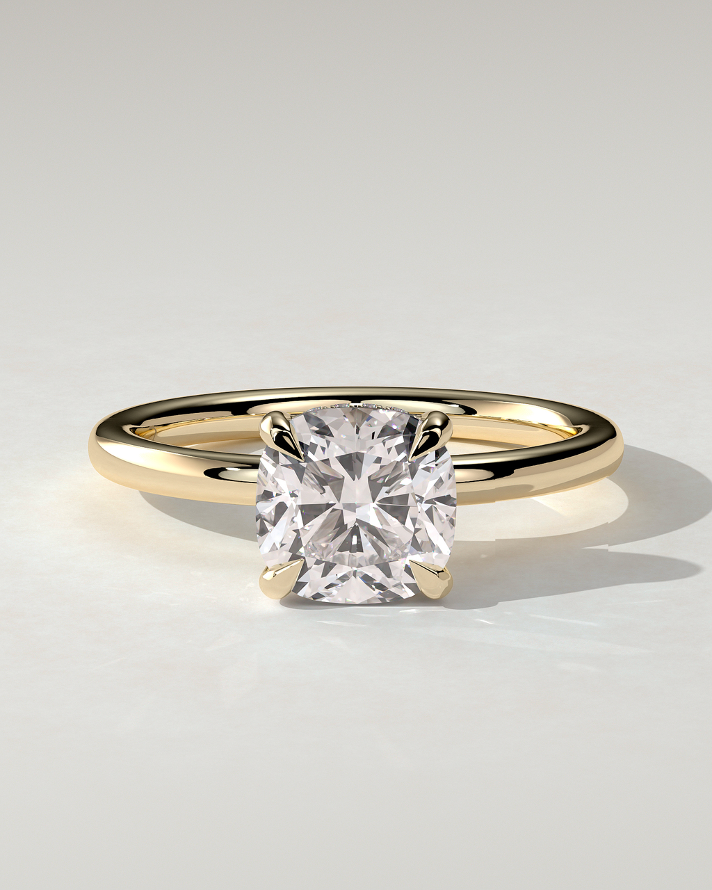 Rosie Solitaire Cushion Ring