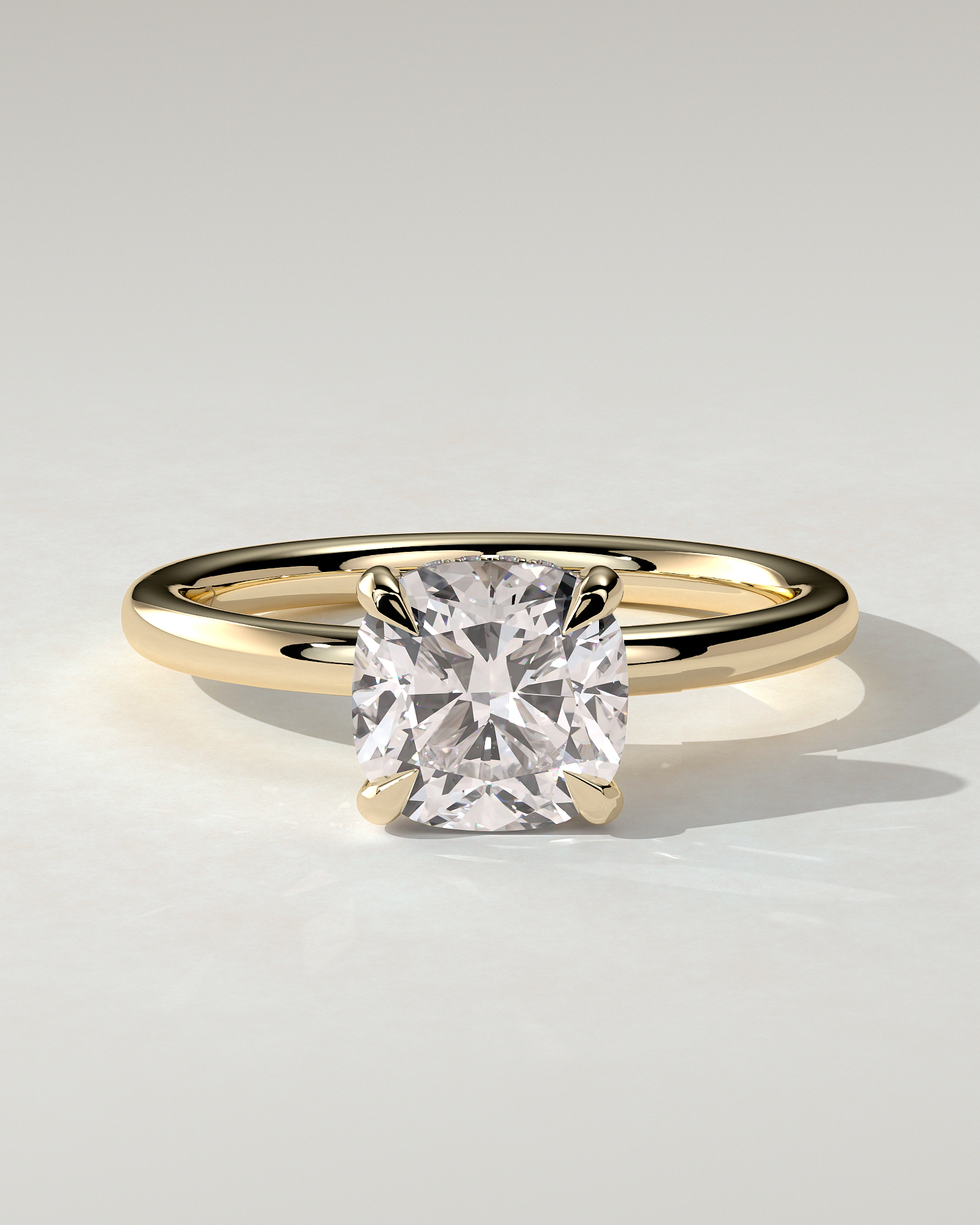 Rosie Solitaire Cushion Ring