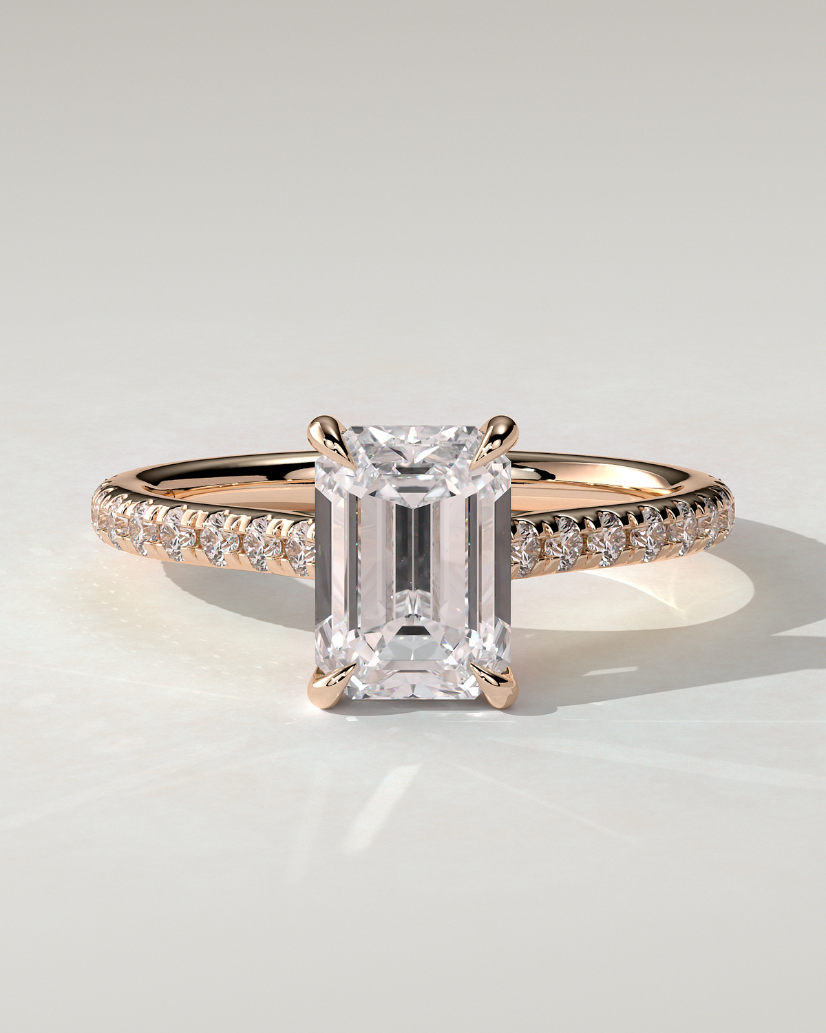 Rowena Solitaire Emerald Ring