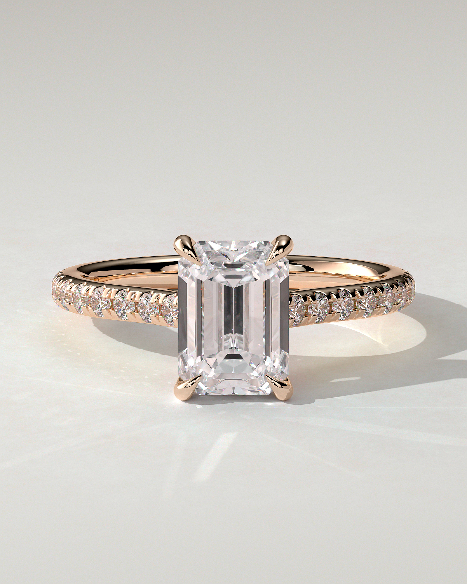 Rowena Solitaire Emerald Ring