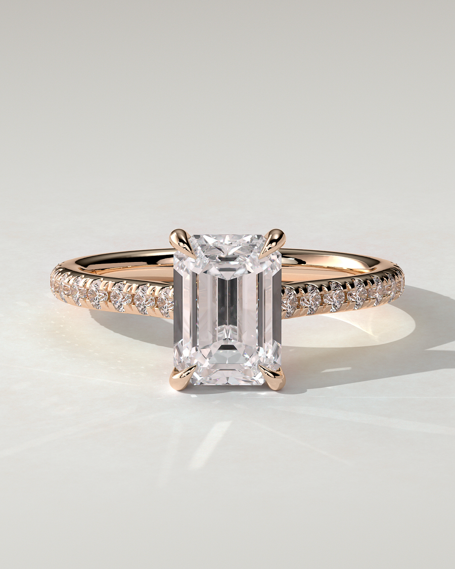 Rowena Solitaire Emerald Ring