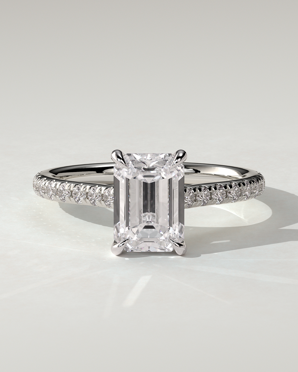 Rowena Solitaire Emerald Ring