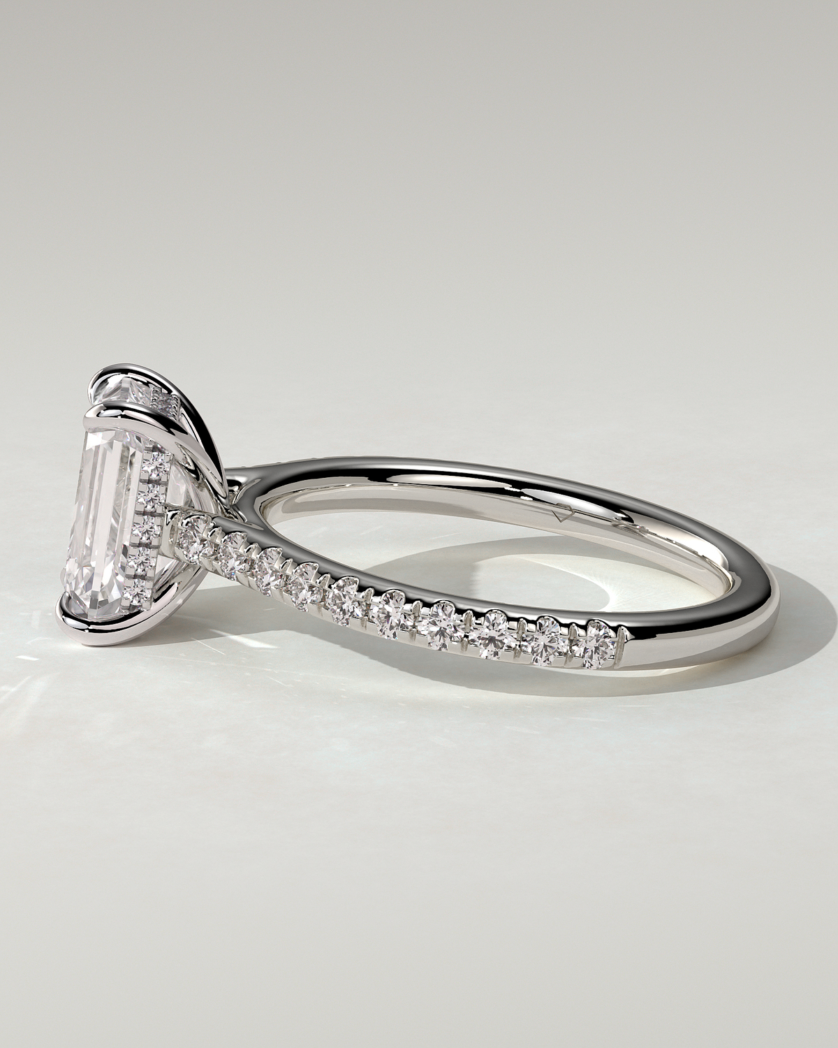 Rowena Solitaire Emerald Ring