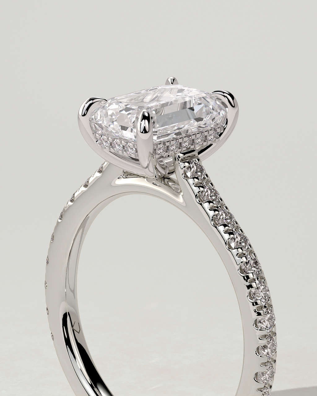 Rowena Solitaire Emerald Ring