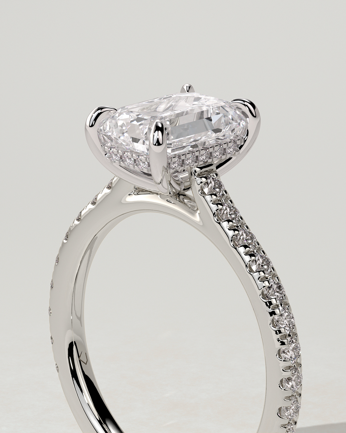Rowena Solitaire Emerald Ring