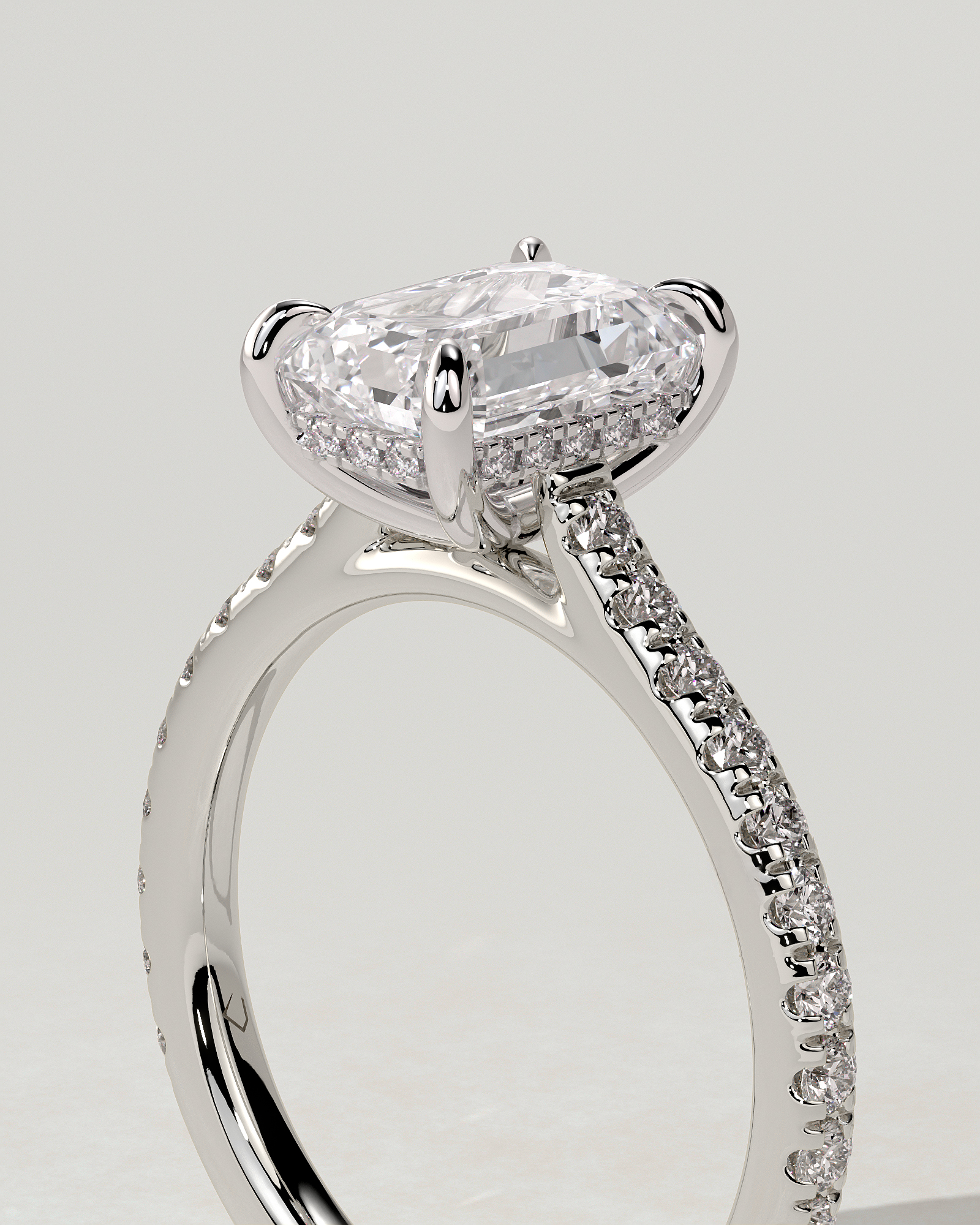 Rowena Solitaire Emerald Ring
