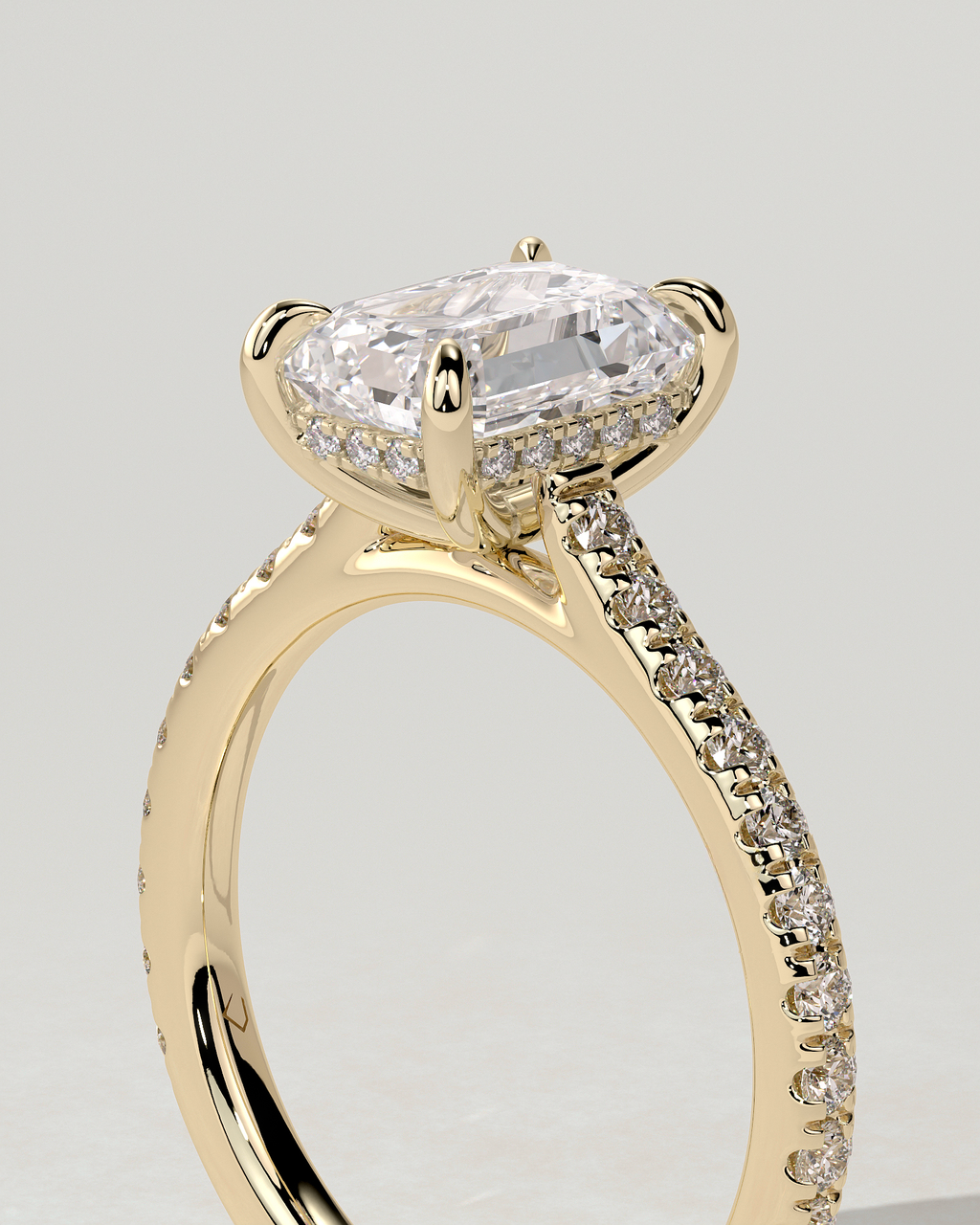 Rowena Solitaire Emerald Ring