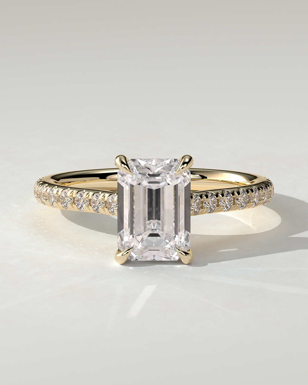Rowena Solitaire Emerald Ring