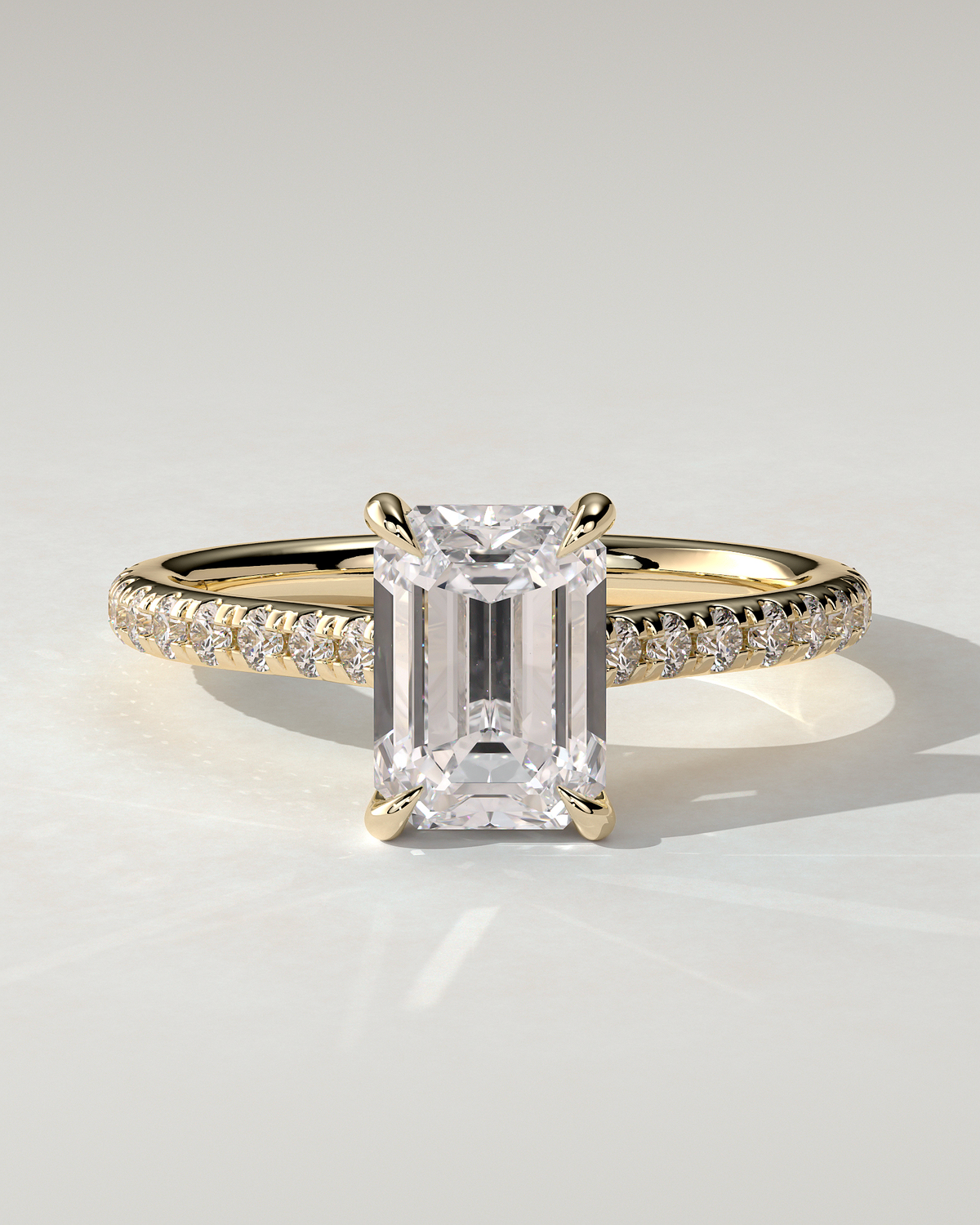 Rowena Solitaire Emerald Ring