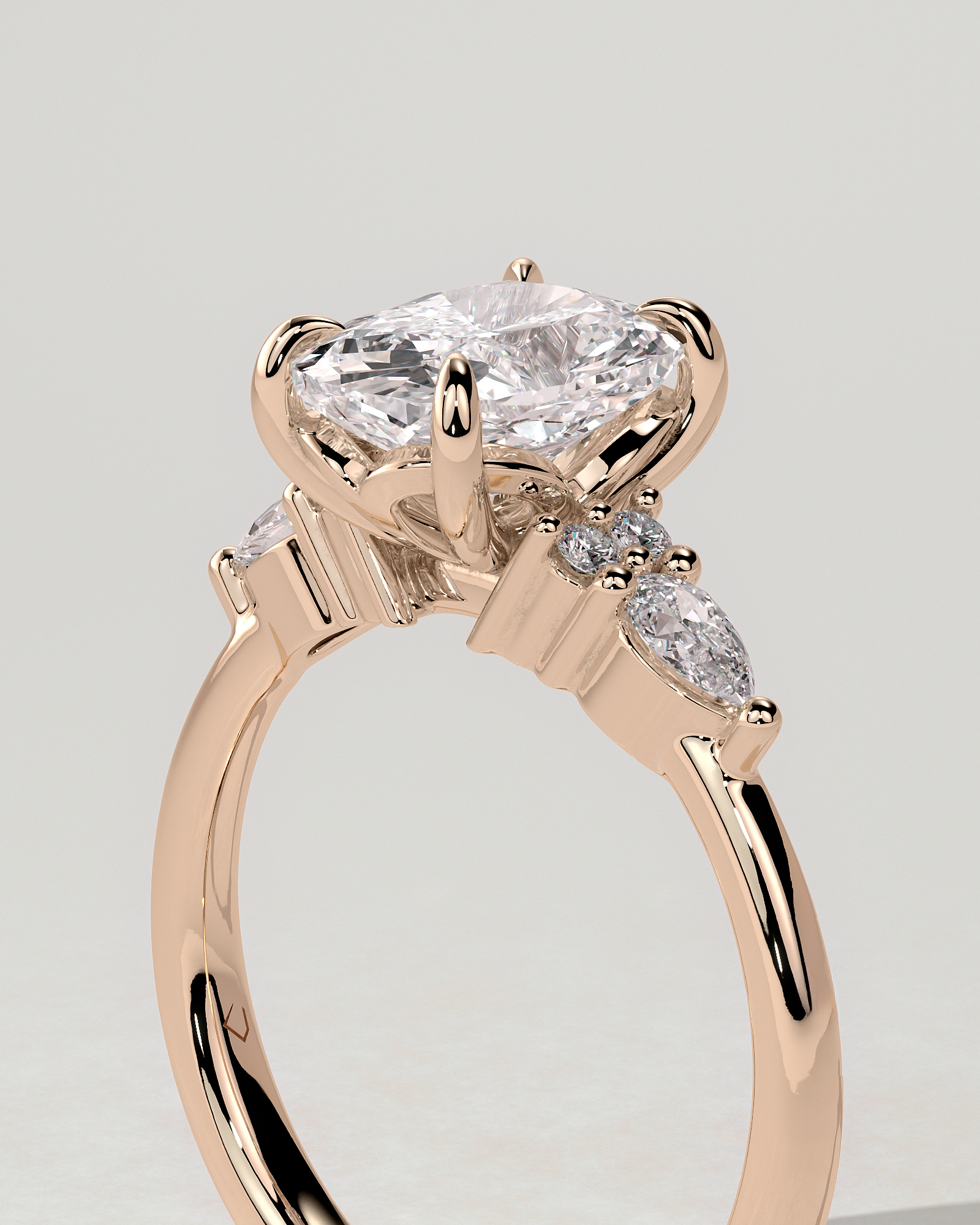 Sadie Trilogy Cushion Ring