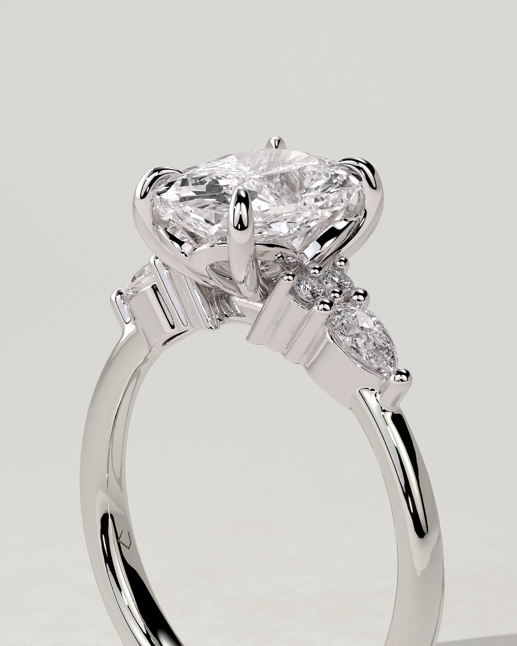 Sadie Trilogy Cushion Ring