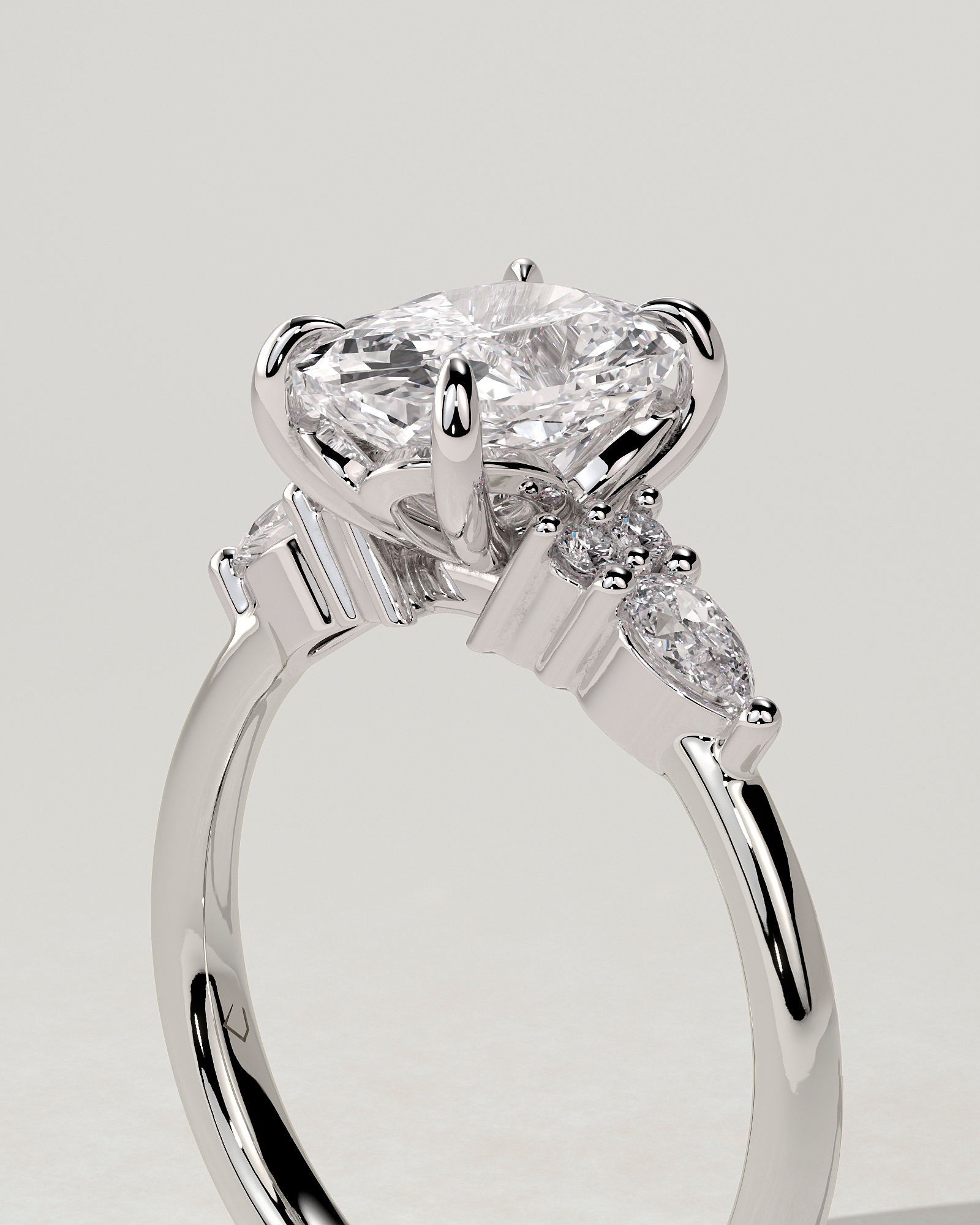 Sadie Trilogy Cushion Ring