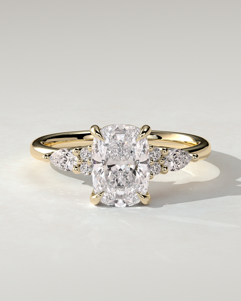 Sadie Trilogy Cushion Ring